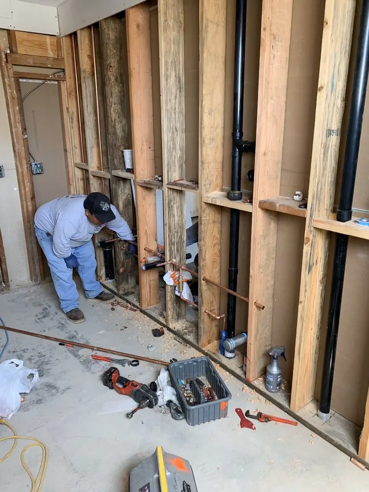 Commercial rough-in plumbing for Gas Line Repair in Solon